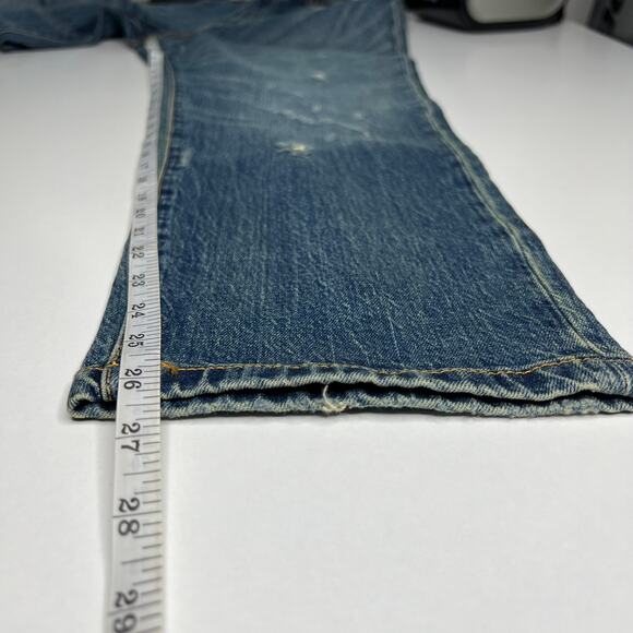 Anthropologie NWT Pilcro The Borrowed Denim Blue Jeans Distressed Grunge Size 29 - Picture 13 of 16